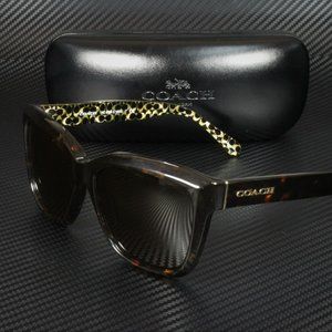 COACH Black Gold 57mm Sunglasses